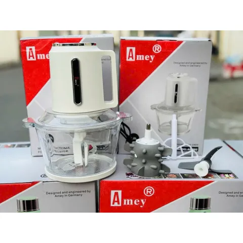Máy Xay Thịt Thủy Tinh Cao Cấp AMEY - Dung Tích 2L, Công Suất 300W