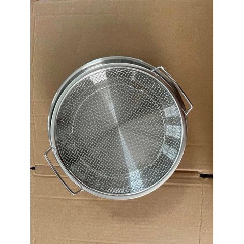 Khay Inox Kèm Vỉ Lưới Chất Liệu Inox Size 20cm - Tiện Lợi Cho Mọi Món Nướng