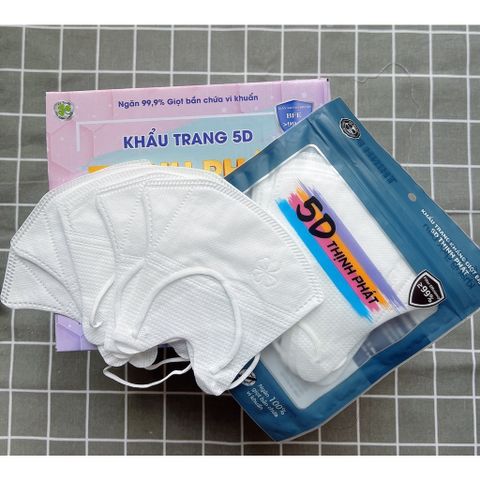 Hộp 100 Khẩu Trang Thịnh Phát 5D Cao Cấp - Bảo Vệ An Toàn, Tiện Lợi