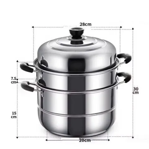 Thanh lý Nồi Hấp Inox Móp 2 Tầng & 3 Tầng Dùng Bếp Từ - Chất Lượng Cao, Giá Rẻ