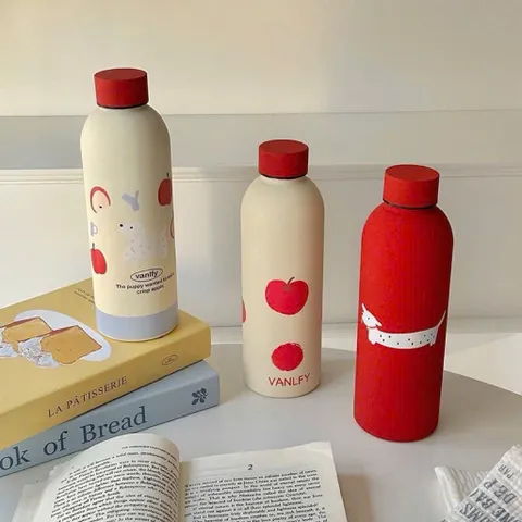 Bình Giữ Nhiệt Lạnh GUCGRET 500ML - Màu Pastel Thời Trang, Giữ Nước Lạnh Suốt Ngày
