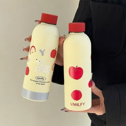 Bình Giữ Nhiệt Lạnh GUCGRET 500ML - Màu Pastel Thời Trang, Giữ Nước Lạnh Suốt Ngày