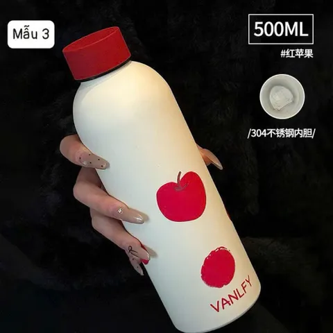 Bình Giữ Nhiệt Lạnh GUCGRET 500ML - Màu Pastel Thời Trang, Giữ Nước Lạnh Suốt Ngày