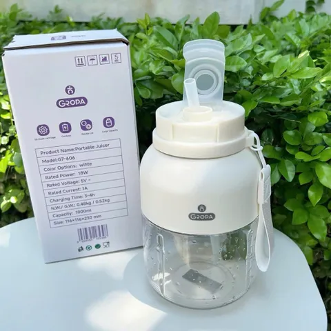 Máy xay sinh tố cầm tay GROPA G7-606 dung tích 1000ml - Máy xay tích điện không dây đa năng mini tiện lợi