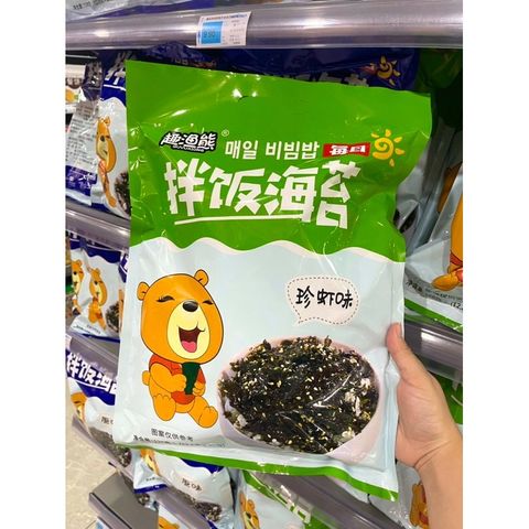 Combo 3 gói rong Biển Vụn Rắc Cơm Hình Gấu  Khổng Lồ Cho Bé 128 gr