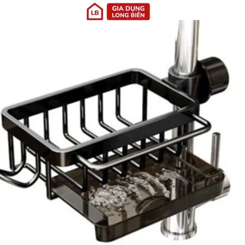Kệ Inox Đựng Đồ Gắn Vòi Nước Đa Năng - Giá Treo Tiện Lợi Cho Đồ Rửa Chén Bát