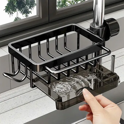 Kệ Inox Đựng Đồ Gắn Vòi Nước Đa Năng - Giá Treo Tiện Lợi Cho Đồ Rửa Chén Bát