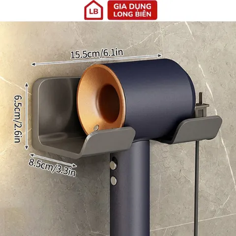 Giá Treo Máy Sấy Tóc Dán Tường - Kệ Đỡ Đa Năng Tiện Lợi Cho Nhà Tắm
