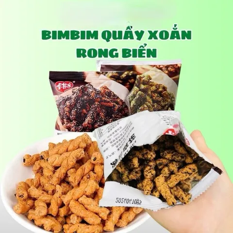 Combo 5 Gói Quẩy Rong Biển Bim Bim Rong Biển 52gr - Snack Ngon Miệng, Giàu Dinh Dưỡng