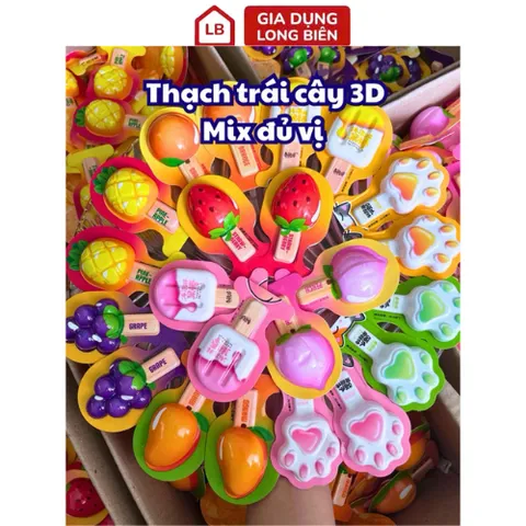 Thạch Trái Cây 3D Hình Thù Gói - Ngon Miệng và Đầy Màu Sắc