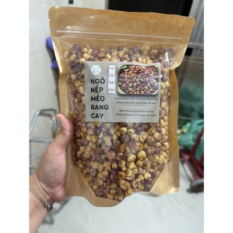Ngô Nếp Nương Tím Điện Biên Sấy Giòn Gói 500g - Snack Ngon Miệng Từ Thiên Nhiên