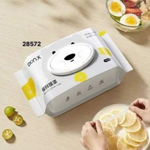 Màng Bọc Thực Phẩm Gấu Túi Rút Tiện Lợi - Combo 100 Chiếc An Toàn và Dễ Dùng