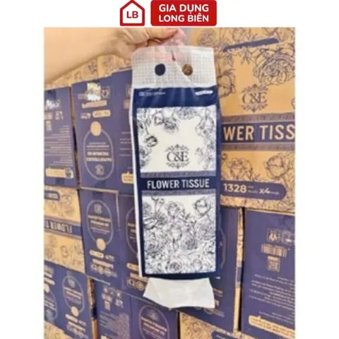 Giấy Rút Treo Tường 5312 Tờ 4 Lớp C&E FLOWER TISSUE - Cao Cấp và Tiện Lợi