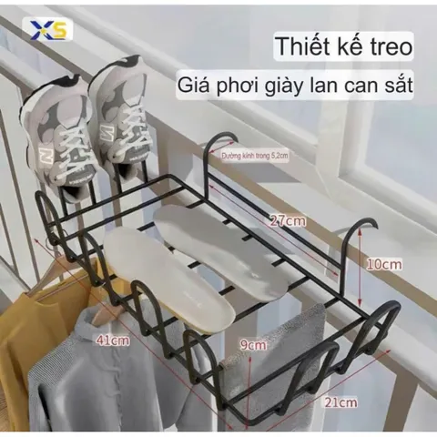 Giá Phơi Khô Giày HAOYANGQI - Tiện Dụng Cho Ban Công, Cửa Sổ, Ký Túc Xá