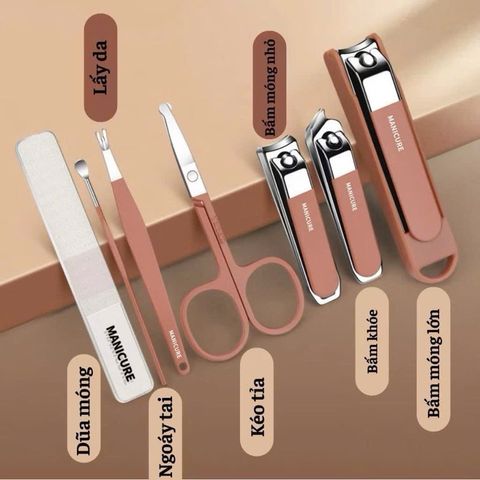 Bộ Bấm Móng Tay 8 Món Kèm Hộp - Tiện Lợi và Sang Trọng