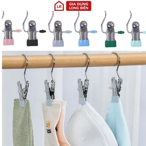 Móc Inox Kẹp Quần Áo Bọc Nhựa - Tiện Lợi và Bền Bỉ