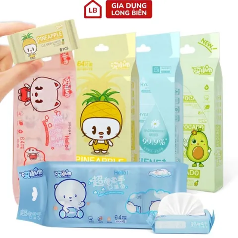 Khăn Giấy Ướt Mini Bịch 8 Gói - Tiện Lợi, Đa Năng Cho Mọi Gia Đình