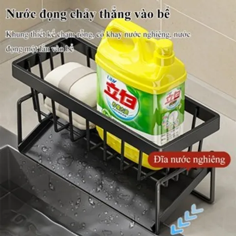 Giá Để Đồ Rửa Bát Tích Hợp Thanh Treo - Kích Thước 23cm, Tiện Lợi Cho Mọi Không Gian Bếp