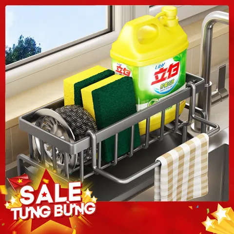 Giá Để Đồ Rửa Bát Tích Hợp Thanh Treo - Kích Thước 23cm, Tiện Lợi Cho Mọi Không Gian Bếp