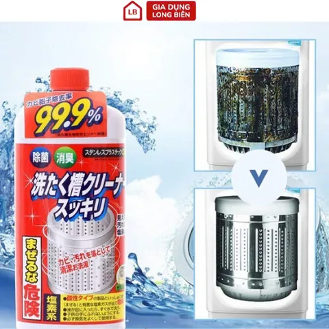 Nước Tẩy Lồng Máy Giặt 550ml Nhật Bản - Siêu Sạch, Dễ Dàng Sử Dụng