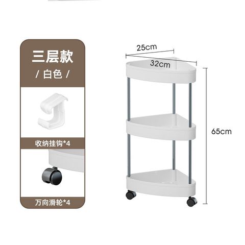 kệ góc tường tam giác 3 tầng có bánh xe di chuyển