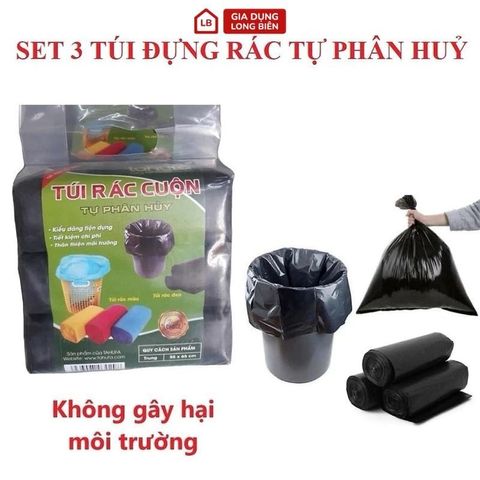 Túi Đựng Rác Tự Phân Hủy (Set 3 Cuộn) - Giải Pháp Bảo Vệ Môi Trường