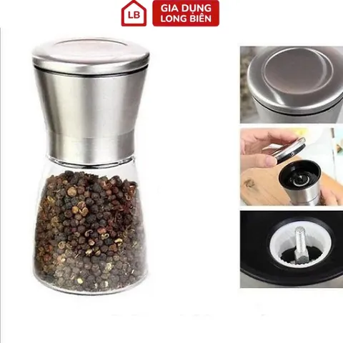 Lọ Xay Tiêu Mini Nắp Inox Cao Cấp - Tiện Lợi Cho Mọi Nhà Bếp