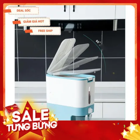 Thùng Đựng Gạo Việt Nhật 10kg - An Toàn, Tiện Lợi và Bảo Quản Thực Phẩm Tốt Nhất