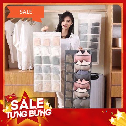 Túi Treo Nhiều Ngăn (Ô) Đựng Đồ Lót, Quần Áo Lót, Tất Vớ - Tiện Lợi và Đa Năng
