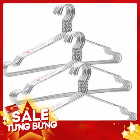 Bịch 9 móc Nhôm Treo Quần Áo Người Lớn Siêu Tiện Ích
