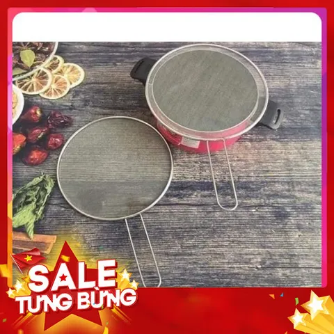 Nắp Chảo Chống Mỡ Bắn Size 28cm - Inox Dạng Lưới Chắc Chắn, Ngăn Dầu Mỡ Bắn Tung Tóe