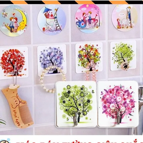 Móc Dính 3D Siêu Chắc (Set 10 Cái) - Giải Pháp Treo Đồ Tiện Lợi