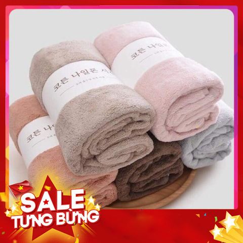 Khăn Tắm Bông Hàn Quốc Cao Cấp - Xuất Xứ Hàn Quốc, Khổ Rộng 70 x 140 cm