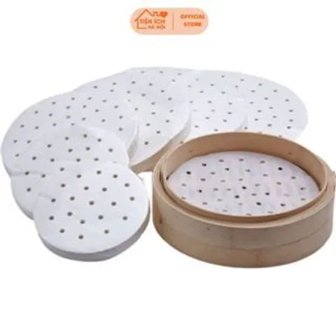 100 Tờ giấy nến đục lỗ size 23cm dùng cho nồi chiên không dầu hoặc lót bánh