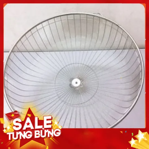 Lồng bàn tròn inox bao lưới đường kính 50cm giúp bảo vệ thức ăn, tránh bụi bẩn và côn trùng