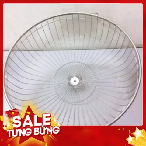 Lồng bàn tròn inox bao lưới đường kính 50cm giúp bảo vệ thức ăn, tránh bụi bẩn và côn trùng