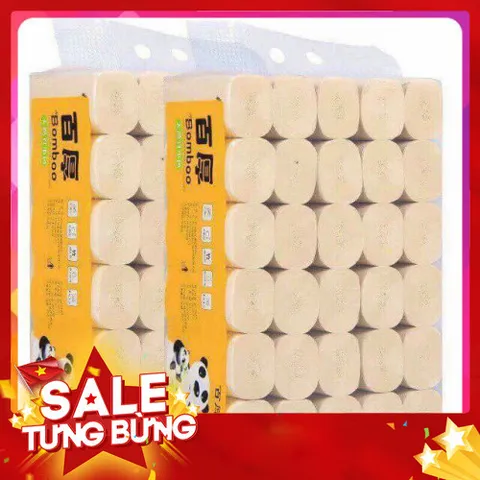 Giấy Vệ Sinh Gấu Trúc Bịch 36 Cuộn - Siêu Dai, Không Chất Tẩy Trắng, An Toàn Cho Gia Đình
