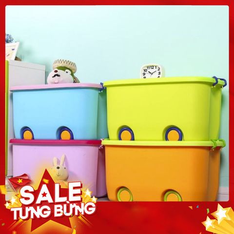 Combo 2 Thùng Đựng Đồ Chơi Có Bánh Xe - Tiện Lợi, Dễ Di Chuyển size to