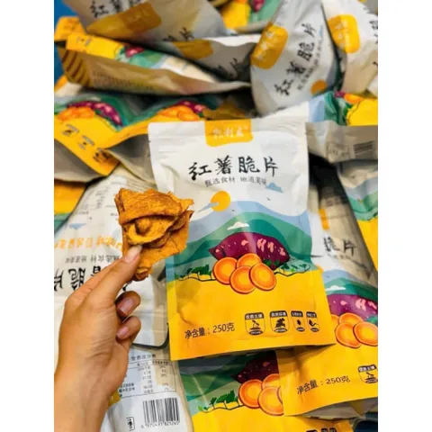 [Combo 3 Gói] Khoai Lang Mật Sấy Giòn KAILIYOU Nội Địa Trung - Khoai Lát Mỏng Siêu Giòn, Đồ Ăn Vặt Healthy (3x250g)