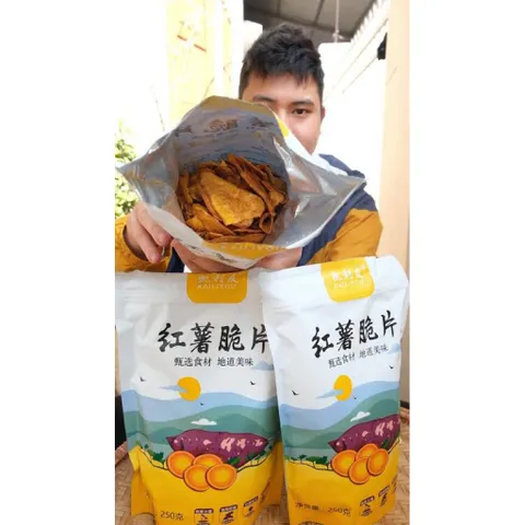 [Combo 3 Gói] Khoai Lang Mật Sấy Giòn KAILIYOU Nội Địa Trung - Khoai Lát Mỏng Siêu Giòn, Đồ Ăn Vặt Healthy (3x250g)