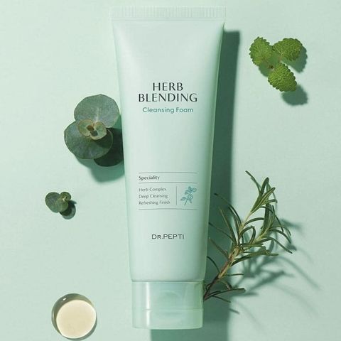 Sữa Rửa Mặt Trà Xanh DR.PEPTI Herb Blending Cleansing Foam 110ml Cận Date (HSD:26/10/2026)