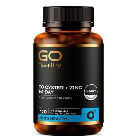 Viên uống Tinh Chất Hàu Go Healthy Go Oyster + Zinc 1-A-Day 120 viên [Hàu New] - S/P Chuẩn NZ