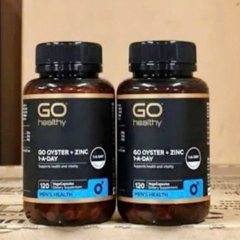 Viên uống Tinh Chất Hàu Go Healthy Go Oyster + Zinc 1-A-Day 120 viên [Hàu New] - S/P Chuẩn NZ