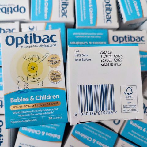 Men Vi Sinh Optibac Babies & Children [Hộp : 30 gói] - SP Chuẩn UK
