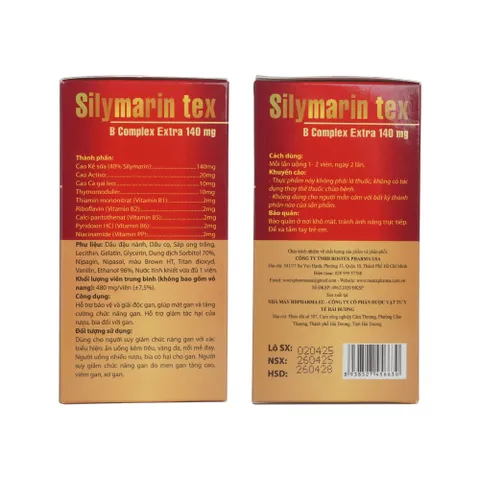 (Đỏ) Viên uống SILYMARIN TEX ĐỎ 100V tốt cho gan, bồi bổ gan, bảo vệ và giải độc gan, làm mát gan