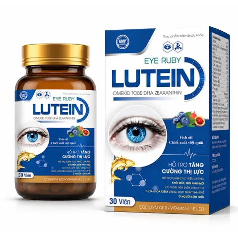 Viên uống bổ mắt Eye Ruby Lutein Omekid Tobe DHA Zeaxanthin (Hộp 30 viên) Hỗ trợ giúp tăng cường thị lực