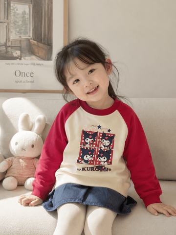 Hàng QC - Áo nỉ sweater lót bông kuromi cute đáng yêu xinh xắn ấm áp dày dặn mùa đông cho bé gái