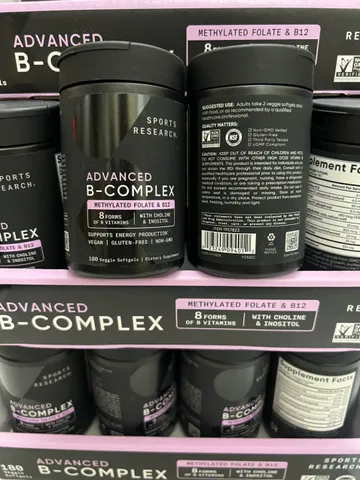 Sports Research Vitamin B Complex - Viên Uống Bổ Sung Vitamin B Sports Research Advanced 180v