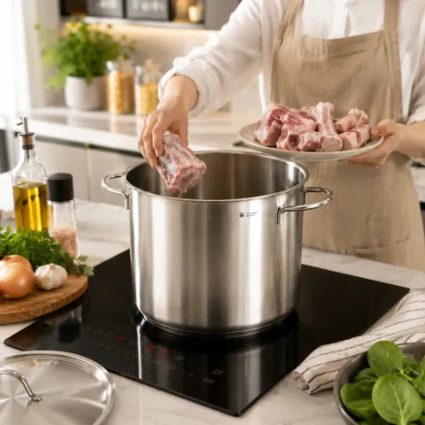 Nồi Luộc Gà WMF 28cm 14L Chính Hãng Đức - Thép Không Gỉ Cromargan Cao Cấp, Thiết Kế Hiện Đại, Tiện Dụng Cho Mọi Bữa Ăn