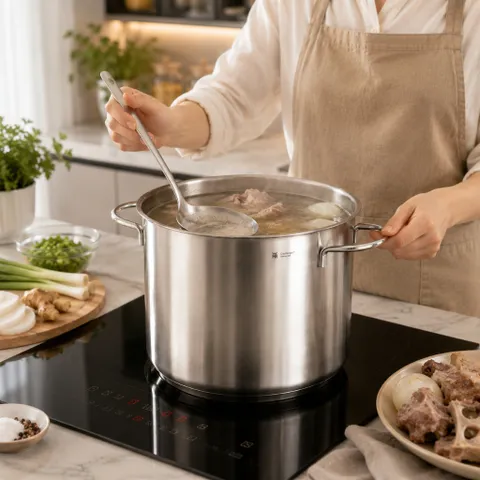 Nồi Luộc Gà WMF 28cm 14L Chính Hãng Đức - Thép Không Gỉ Cromargan Cao Cấp, Thiết Kế Hiện Đại, Tiện Dụng Cho Mọi Bữa Ăn